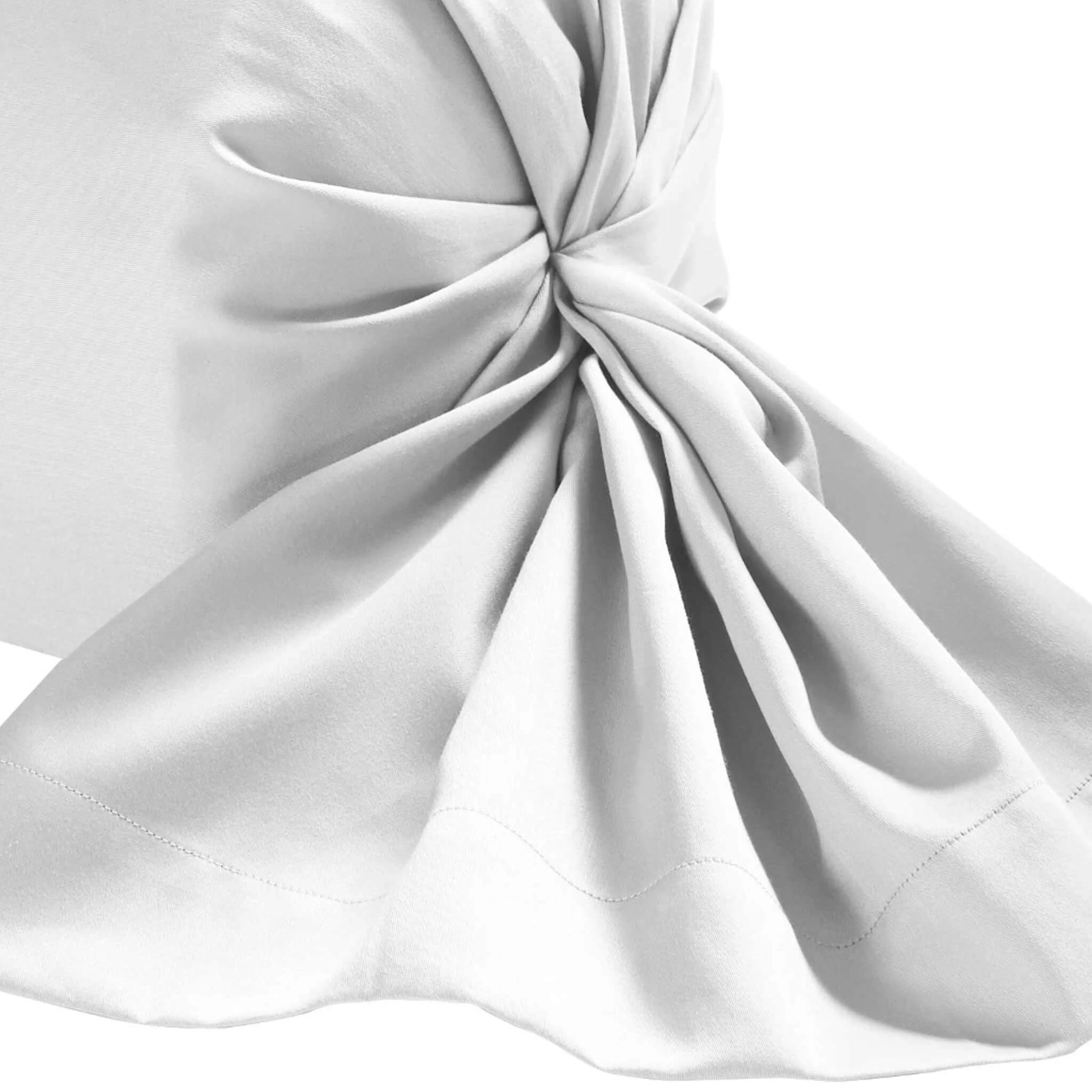 Taie De Traversin Blanc 100% Satin De Coton – Image 2