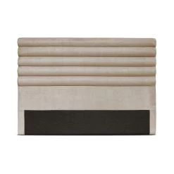 Tête De Lit Déco Tissu Aspect Bombé Beige