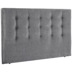 Tête De Lit Déco Prestige Chenillé Gris Cendré - Epeda