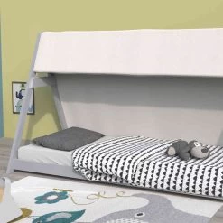 Lit Tipi Enfant En Bois Gris 90x200 - LT14005