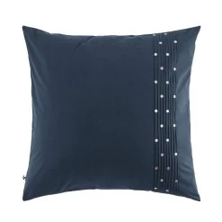 Taie D'oreiller Brodée Plis Religieuses Marine