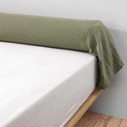 Taie De Traversin Double Gaze De Coton Kaki