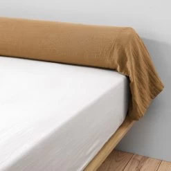 Taie De Traversin Double Gaze De Coton Marron