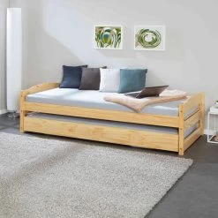 Lit Gigogne Relevable En Bois Massif 90x200 - LT12009