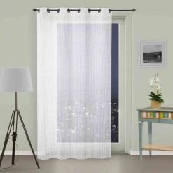 Voilage à œillets Maelis Blanc 135x250 Cm